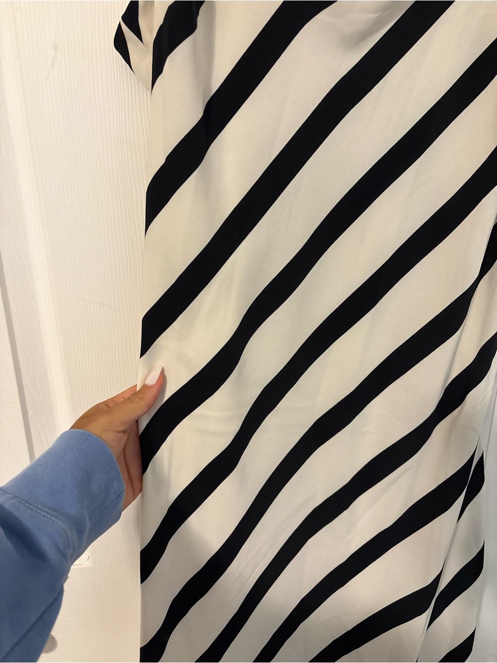 A&F Stripe Cowl Neck Slip Maxi Dress NEVER WORN - Picture 3 of 9
